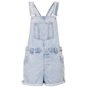 Topshop Blue Moto Dungarees/ Overalls